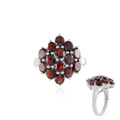 Anello in argento con Granato Mozambico