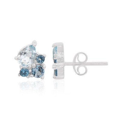 Orecchini in argento con Topazio Blu Cielo