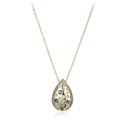 Collana in argento con Topazio Blu Londra (Adela Silber)