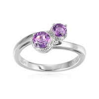 Anello in argento con Ametista Zambiana