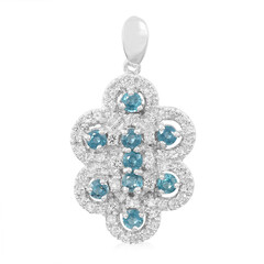 Ciondolo in argento con Cianite Peacock