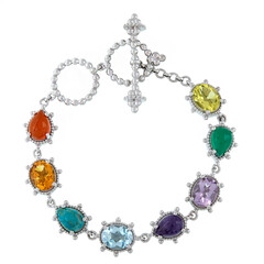Bracciale in argento con Topazio Blu Cielo (Dallas Prince Designs)