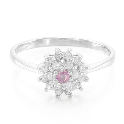 Anello in argento con Zaffiro Ceylon Rosa