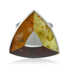 Anello in argento con Ambra Baltica