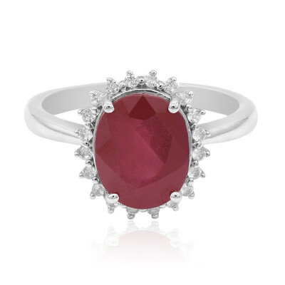 Anello in argento con Rubino del Madagascar