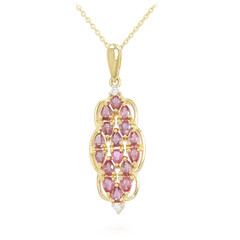 Collana in oro con Zaffiro Padparadscha (non riscaldato) (AMAYANI)