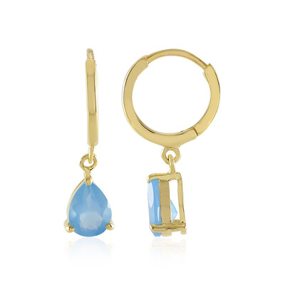 Orecchini in argento con Onice Blu