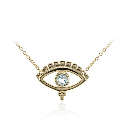 Collana in argento con Topazio Blu Cielo (M de Luca)