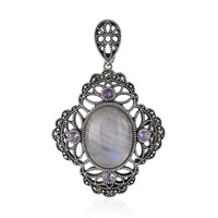 Ciondolo in argento con Pietra di Luna Arcobaleno (Annette classic)