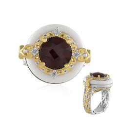 Anello in argento con Onice Bianca (Gems en Vogue)
