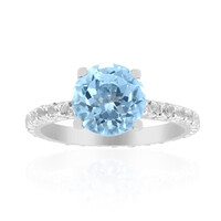 Anello in argento con Topazio Blu Cielo