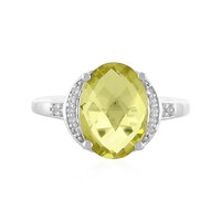 Anello in argento con Quarzo Limone