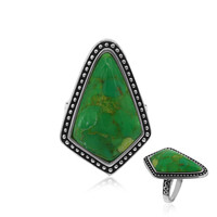 Anello in argento con Turchese Kingman Mohave Verde (Art of Nature)
