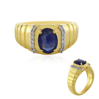 Anello in argento con Zaffiro Blu del Madagascar
