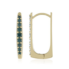 Orecchini in oro con Diamante Blu VS1