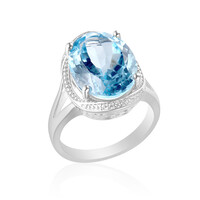 Anello in argento con Topazio Blu Cielo