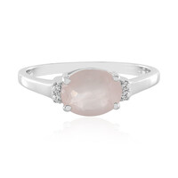 Anello in argento con Quarzo Rosa
