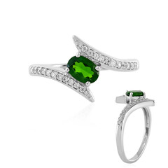Anello in argento con Diopside Russo