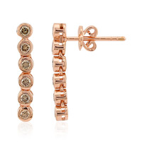 Orecchini in oro con Diamante Rose de France SI1 di Argyle