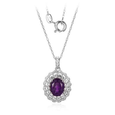 Collana in argento con Ametista Zambiana