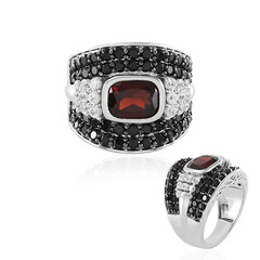 Anello in argento con Granato Mozambico