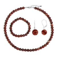 Parure in argento con Diaspro Rosso