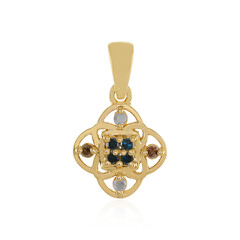 Ciondolo in argento con Diamante Blu I3