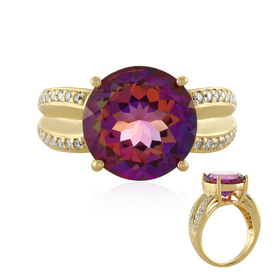 Anello in argento con Topazio Mistico Porpora