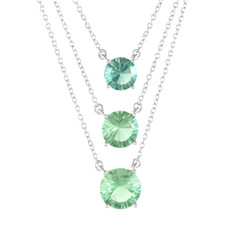 Collana in argento con Fluorite Verde