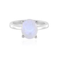 Anello in argento con Pietra di Luna Arcobaleno