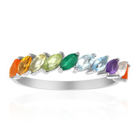 Anello in argento con Onice Rossa