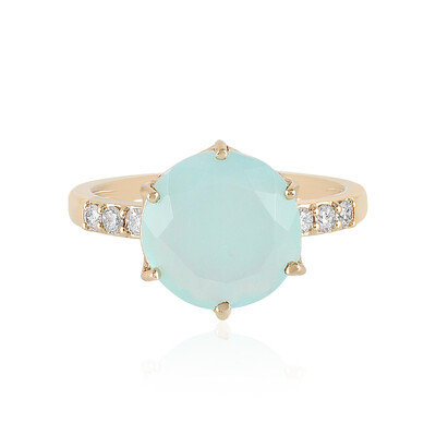 Anello in oro con Opale Paraiba (AMAYANI)