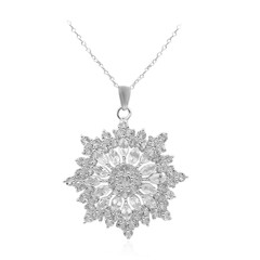 Collana in argento con Topazio Bianco