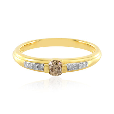 Anello in argento con Diamante Champagne PK