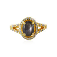 Anello in argento con Zaffiro Stellato Nero