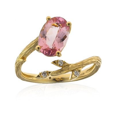 Anello in oro con Tormalina Neon del Congo (Smithsonian)