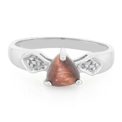 Anello in argento con Occhio di Tigre Rosso