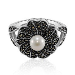 Anello in argento con Perla di Acqua Dolce