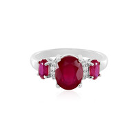 Anello in argento con Rubino del Madagascar
