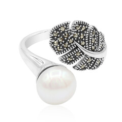 Anello in argento con Perla di Acqua Dolce (TPC)