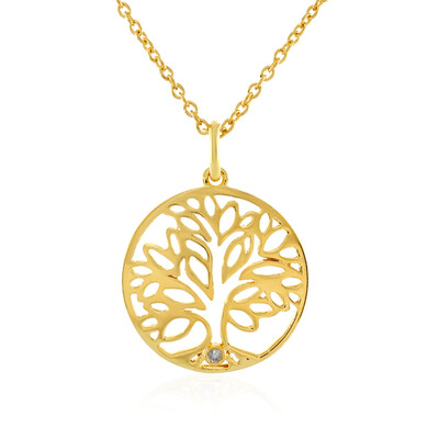 Collana in argento con Diamante I4 (J)