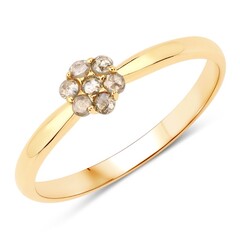 Anello in argento con Diamante Cioccolato I3