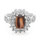 Anello in argento con Occhio di Tigre Rosso