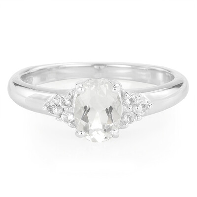 Anello in argento con Petalite