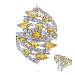 Anello in argento con Citrino