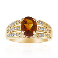 Anello in argento con Citrino Madeira