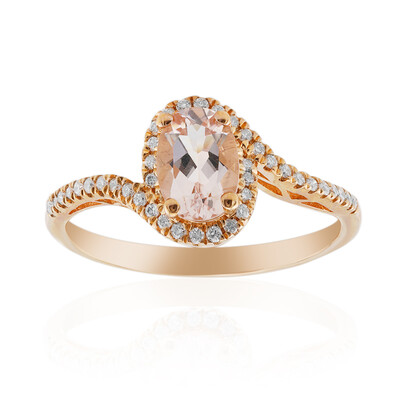 Anello in oro con Morganite AAA