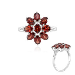 Anello in argento con Granato Mozambico