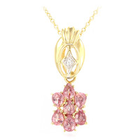 Collana in oro con Zaffiro Padparadscha (non riscaldato) (AMAYANI)