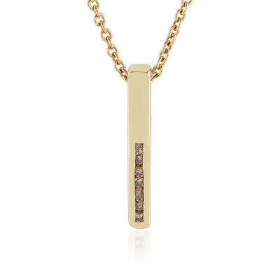 Collana in oro con Diamante Champagne I2 (de Melo)